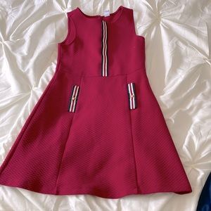 Jane and Jack quilted ponte dress size 10 in raspberry.